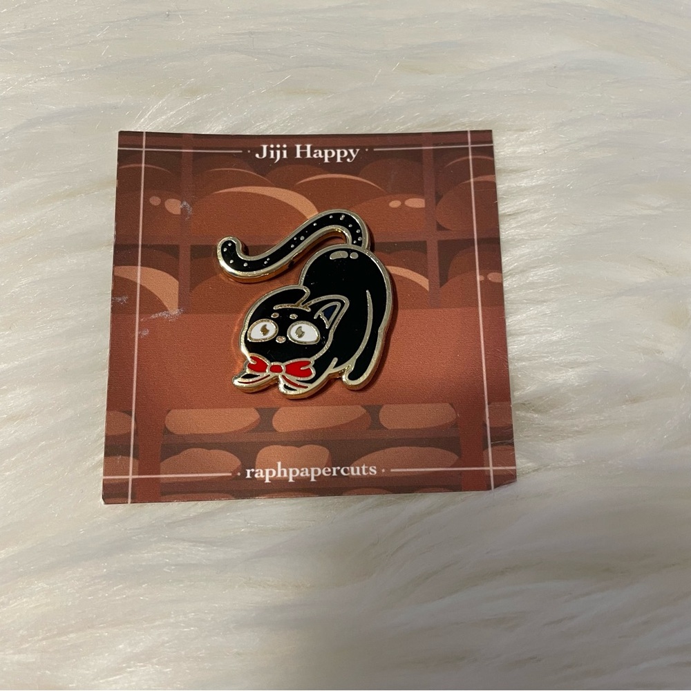 Jiji Happy Cat Pin - Raphpapercuts